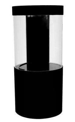 Pro Cylinder 125 Gallon Acrylic Setup Black